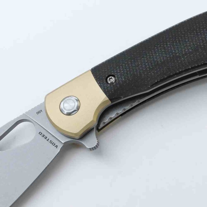 Couteau Vosteed Nightshade Silin Black Lame Acier Elmax Manche Micarta Linerlock IKBS VOSNSK002 - Livraison Gratuite