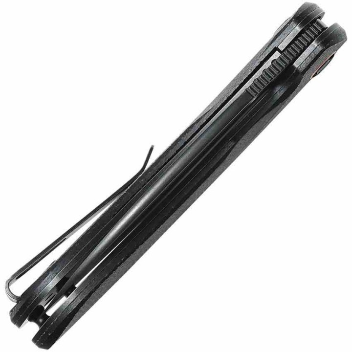 Couteau Vosteed Nightshade TH Black Lame Acier Nitro-V Black Manche Micarta IKBS Linerlock Clip VOSTHNPMK - Livraison Gratuite