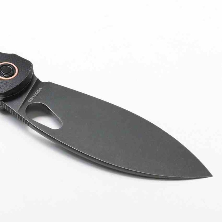 Couteau Vosteed Nightshade TH Black Lame Acier Nitro-V Black Manche Micarta IKBS Linerlock Clip VOSTHNPMK - Livraison Gratuite