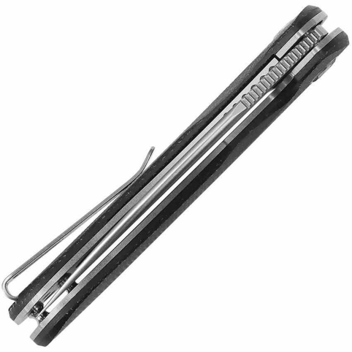 Couteau Vosteed Nightshade TH Black Lame Acier Nitro-V SW Manche Micarta IKBS Linerlock Clip VOSNSNTMK - Livraison Gratuite