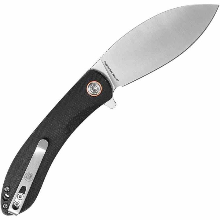 Couteau Vosteed Nightshade TH Black Lame Acier Nitro-V SW Manche Micarta IKBS Linerlock Clip VOSNSNTMK - Livraison Gratuite