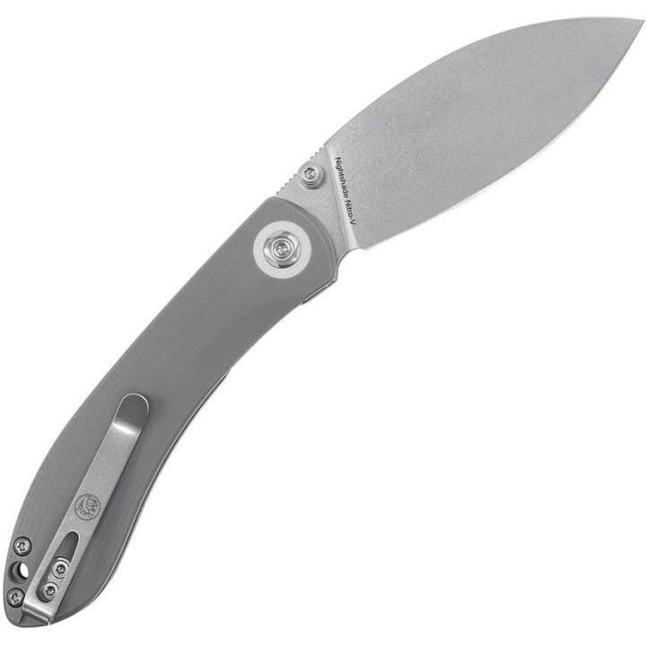 Couteau Vosteed Nightshade Shilin Gray Lame Acier Nitro-V Manche Micarta Linerlock Clip IKBS VOSTSNWGH - Livraison Gratuite
