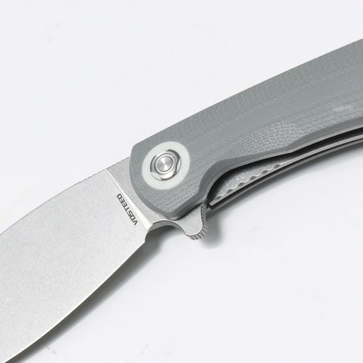 Couteau Vosteed Nightshade Shilin Gray Lame Acier Nitro-V Manche Micarta Linerlock Clip IKBS VOSTSNWGH - Livraison Gratuite