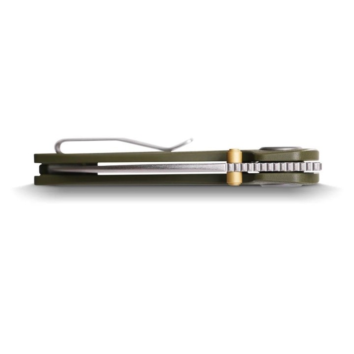 Couteau Vosteed Shilin Cutter Green Lame Acier 154CM Stonewash Manche G10 IKBS Vanchor Look Clip VOSA2804 - Livraison Gratuite