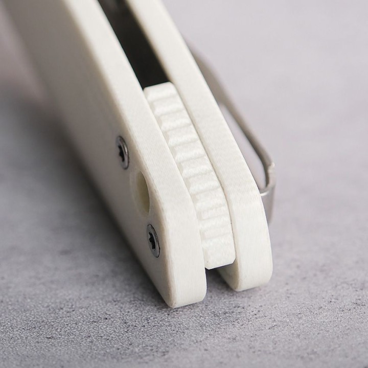 Couteau Vosteed Shilin Cutter White Lame Acier 154CM Manche G10 IKBS Vanchor Look Clip VOSA2803 - Livraison Gratuite
