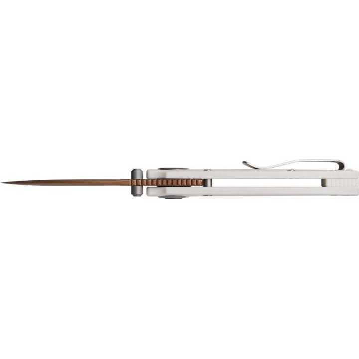 Couteau Vosteed Shilin Cutter White Lame Acier 154CM Manche G10 IKBS Vanchor Look Clip VOSA2803 - Livraison Gratuite