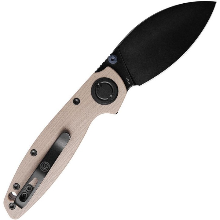 Couteau Vosteed Shilin Cutter Olive Lame Acier 154CM Manche G10 IKBS Vanchor Look Clip VOSA2802 - Livraison Gratuite