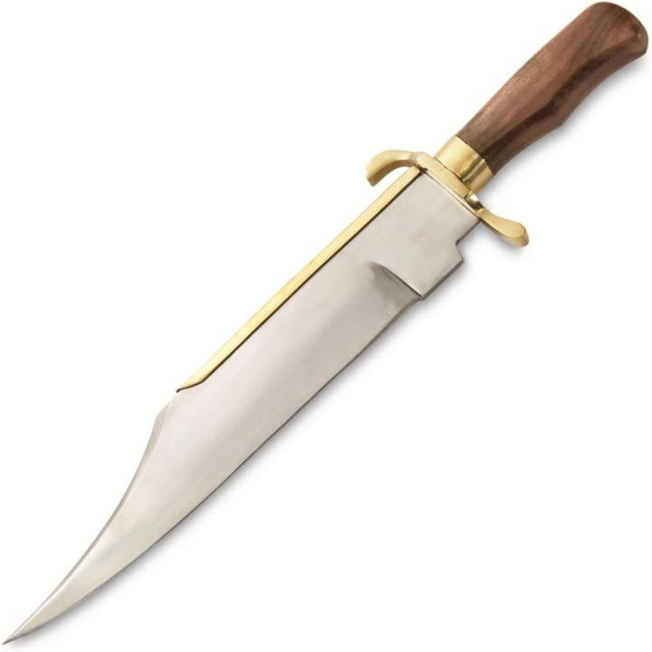 GROS Couteau BOWIE CONFEDERE REPLIQUE Lame Acier Carbone Manche Boix Etui CUir PA3259 - Livraison Gratuite