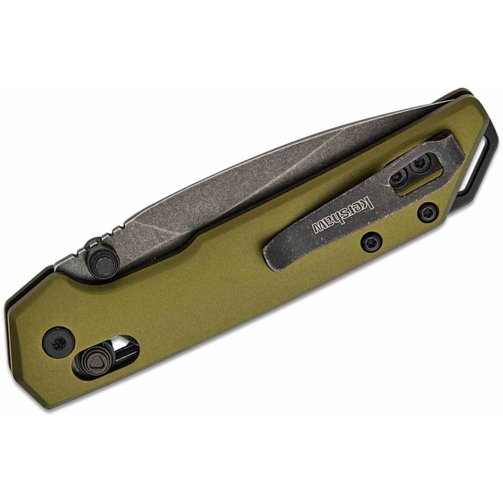 Couteau Kershaw Mini Iridium Green Lame Acier D2 Manche Aluminium OD DuraLock KVT KS2051BRZBW - Livraison Gratuite