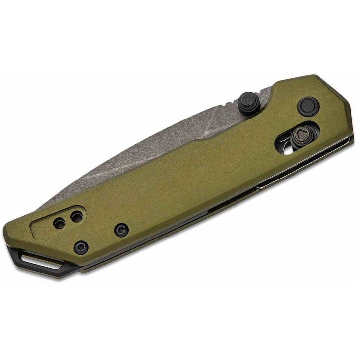 Couteau Kershaw Mini Iridium Green Lame Acier D2 Manche Aluminium OD DuraLock KVT KS2051BRZBW - Livraison Gratuite