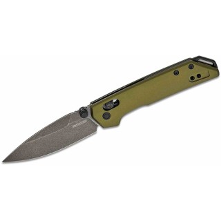 Couteau Kershaw Mini Iridium Green Lame Acier D2 Manche Aluminium OD DuraLock KVT KS2051BRZBW - Livraison Gratuite