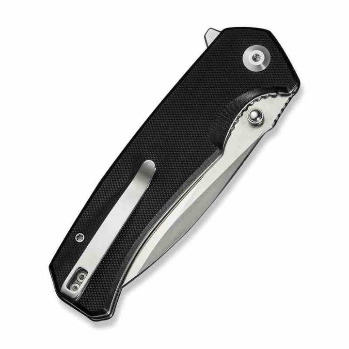 Couteau SENCUT Skarnax Lame Drop Point Acier 9Cr18MoV Manche G10 Noir Liner Lock IKBS S240251 - Livraison Gratuite