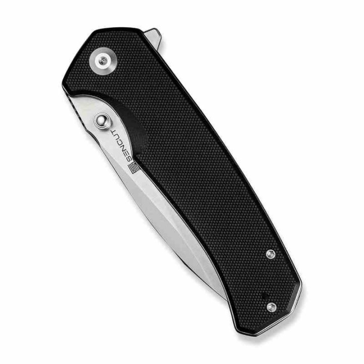 Couteau SENCUT Skarnax Lame Drop Point Acier 9Cr18MoV Manche G10 Noir Liner Lock IKBS S240251 - Livraison Gratuite