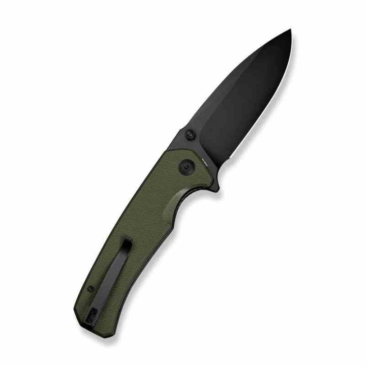 Couteau SENCUT Skarnax Lame Drop Point Acier 9Cr18MoV Manche G10 Green Liner Lock IKBS S240252 - Livraison Gratuite
