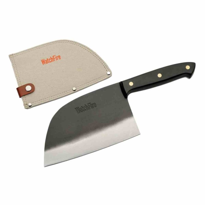 Couteau Watchfire Serbian Cleaver Lame Acier 7Cr17MoV Manche Pakkawood Etui WF4000 - Livraison Gratuite