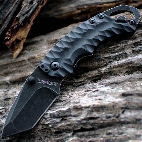 Couteau Kershaw Shuffle II Tanto Acier 8Cr13Mov Blackwash Manche GFN KS8750TBLKBW - Livraison Gratuite