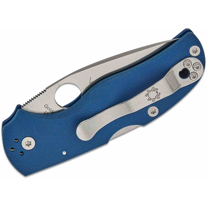 Couteau Spyderco Native 5 Cobalt Lockback Lame Acier CPM-SPY27 Manche G10 Clip SC41GPCBL5 - Livraison Gratuite