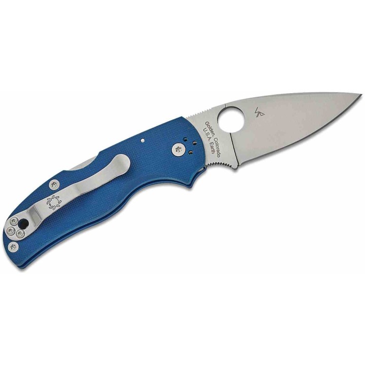 Couteau Spyderco Native 5 Cobalt Lockback Lame Acier CPM-SPY27 Manche G10 Clip SC41GPCBL5 - Livraison Gratuite