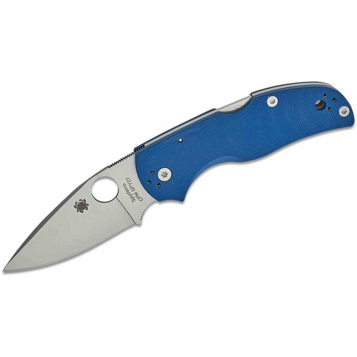 Couteau Spyderco Native 5 Cobalt Lockback Lame Acier CPM-SPY27 Manche G10 Clip SC41GPCBL5 - Livraison Gratuite