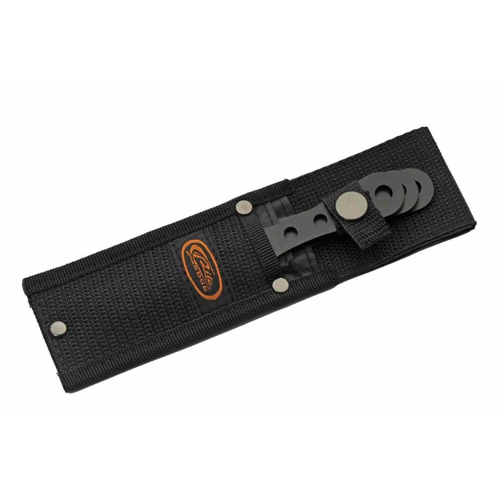 Set de 3 Couteaux de Lancer Rite Edge Kunai Lame Acier 3Cr13 Etui Nylon Noir CN211626BK -  Livraison Gratuite