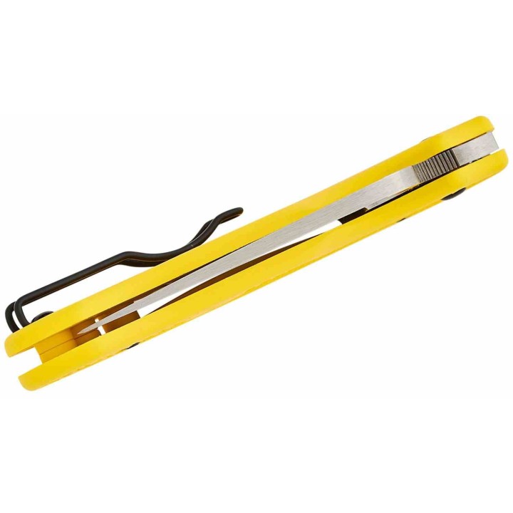 Couteau Spyderco Para 3 Salt Yellow Lame Acier CPM MagnaCut Manche FRN Compression Lock Made USA SC223PYL - Livraison Gratuite