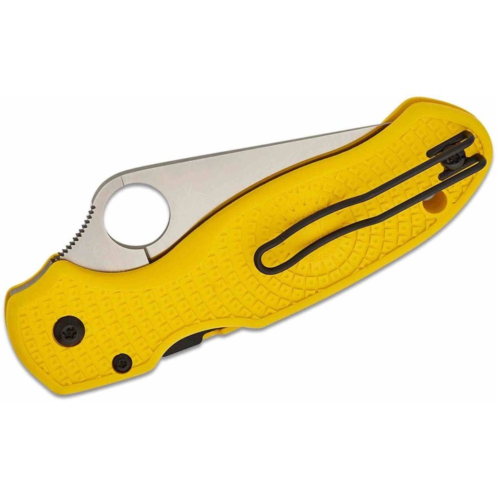Couteau Spyderco Para 3 Salt Yellow Lame Acier CPM MagnaCut Manche FRN Compression Lock Made USA SC223PYL - Livraison Gratuite