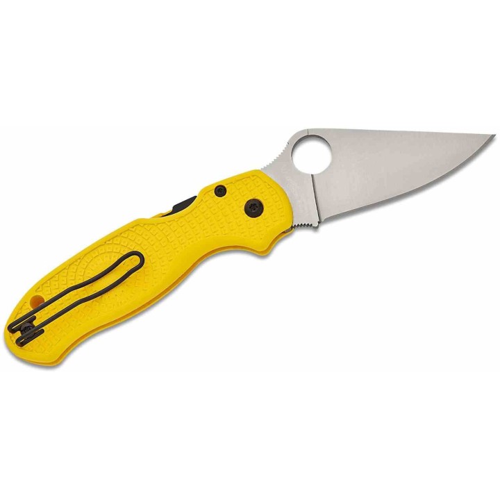 Couteau Spyderco Para 3 Salt Yellow Lame Acier CPM MagnaCut Manche FRN Compression Lock Made USA SC223PYL - Livraison Gratuite