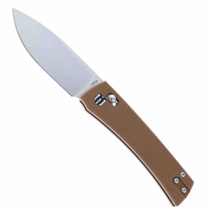 Couteau Shieldon Kite Brown Manche G10 Lame Acier 154CM IKBS Nested Axis Lock Clip SHIRD01A - Livraison Gratuite