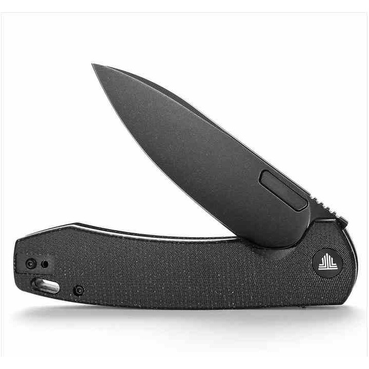 Couteau TRIVISA Columba Black Lame Acier 14C28N BLK Manche Micarta IKBS Liner Lock Clip TVYH01BM14 - Livraison Gratuite