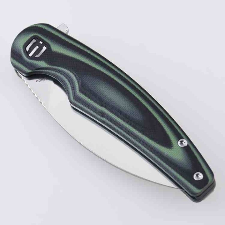 Couteau Shieldon Jalapenos Lame Acier 154CM Manche G10 Liner Lock Clip IKBS SHIRD02A - Livraison Gratuite