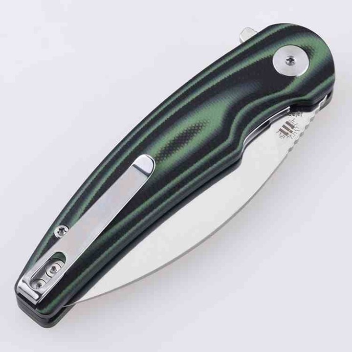 Couteau Shieldon Jalapenos Lame Acier 154CM Manche G10 Liner Lock Clip IKBS SHIRD02A - Livraison Gratuite