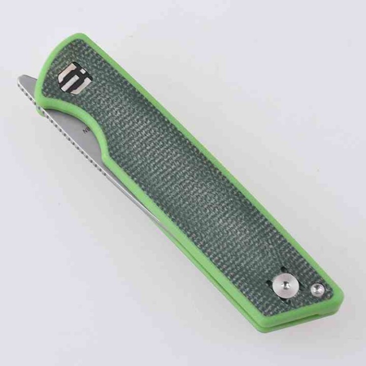 Couteau Shieldon Stinger Lame Acier 14C28N Manche G10/Micarta IKBS Liner Lock Clip SHIMW01A - Livraison Gratuite