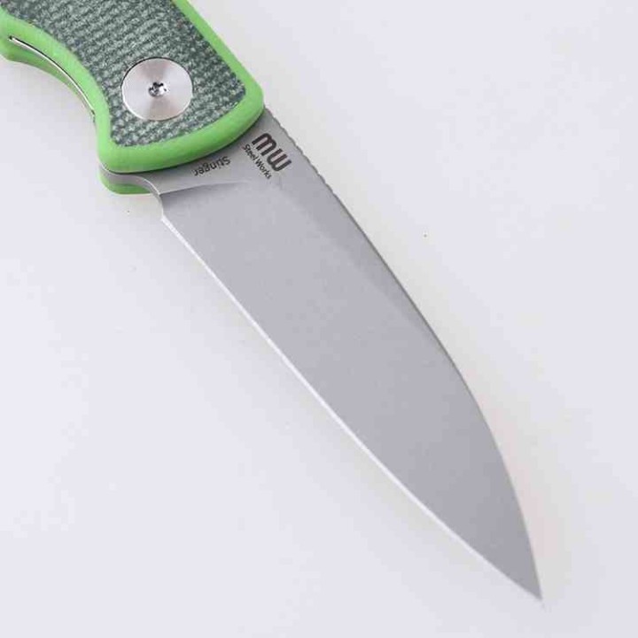 Couteau Shieldon Stinger Lame Acier 14C28N Manche G10/Micarta IKBS Liner Lock Clip SHIMW01A - Livraison Gratuite