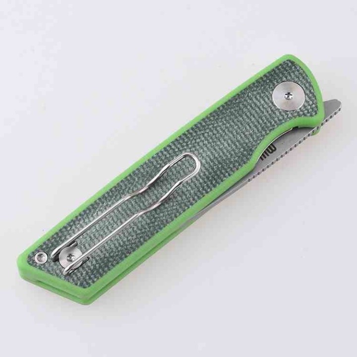 Couteau Shieldon Stinger Lame Acier 14C28N Manche G10/Micarta IKBS Liner Lock Clip SHIMW01A - Livraison Gratuite