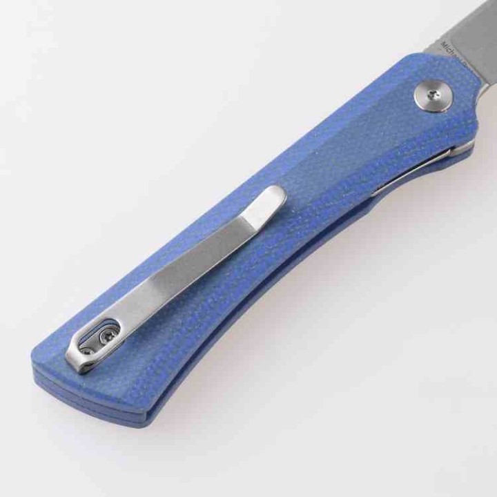 Couteau Shieldon Rain Wharncliffe Lame Acier 154CM Manche Micarta IKBS Liner Lock Clip SHIMP01A - Livraison Gratuite