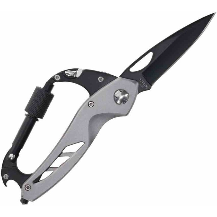 Couteau Mousqueton Smith & Wesson Multi-Tool Lame Acier Inox Manche Alu Liner Lock SWP1208868 - Livraison Gratuite