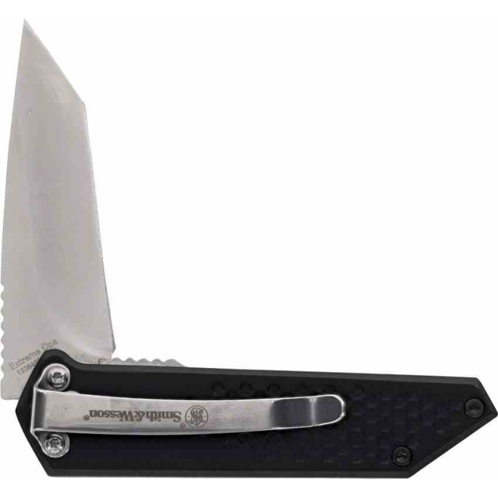 Couteau Smith&Wesson Extreme Ops Tanto Lame Acier Inox Manche Alu Linerlock A/O SW1206286 - Livraison Gratuite