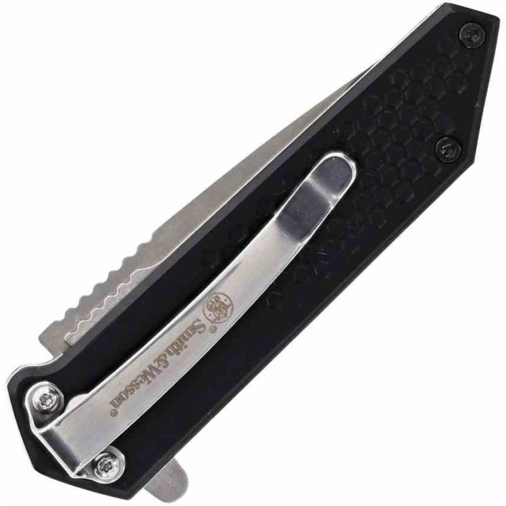 Couteau Smith&Wesson Extreme Ops Tanto Lame Acier Inox Manche Alu Linerlock A/O SW1206286 - Livraison Gratuite