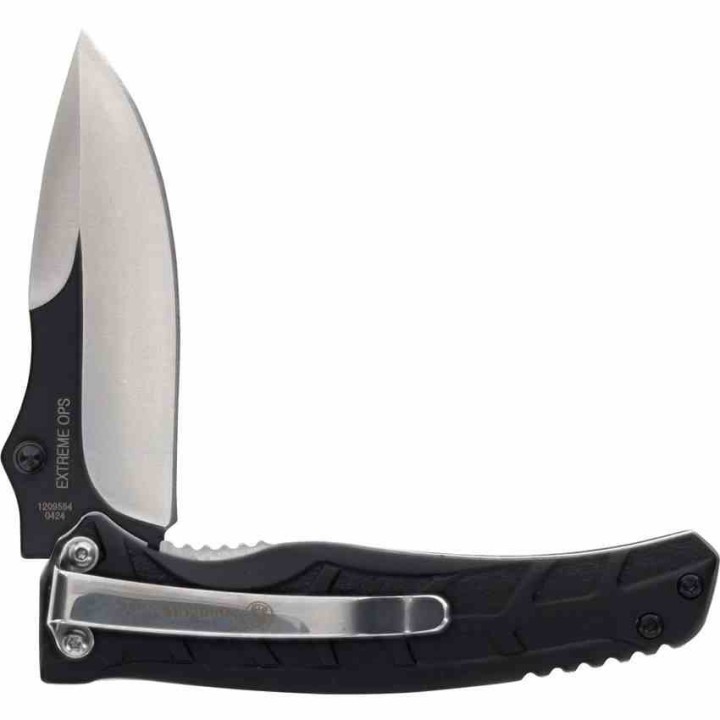 Couteau Smith&Wesson Extreme Ops Lame Drop Point Acier Inox Manche Aluminium Linerlock SW1205905 - Livraison Gratuite