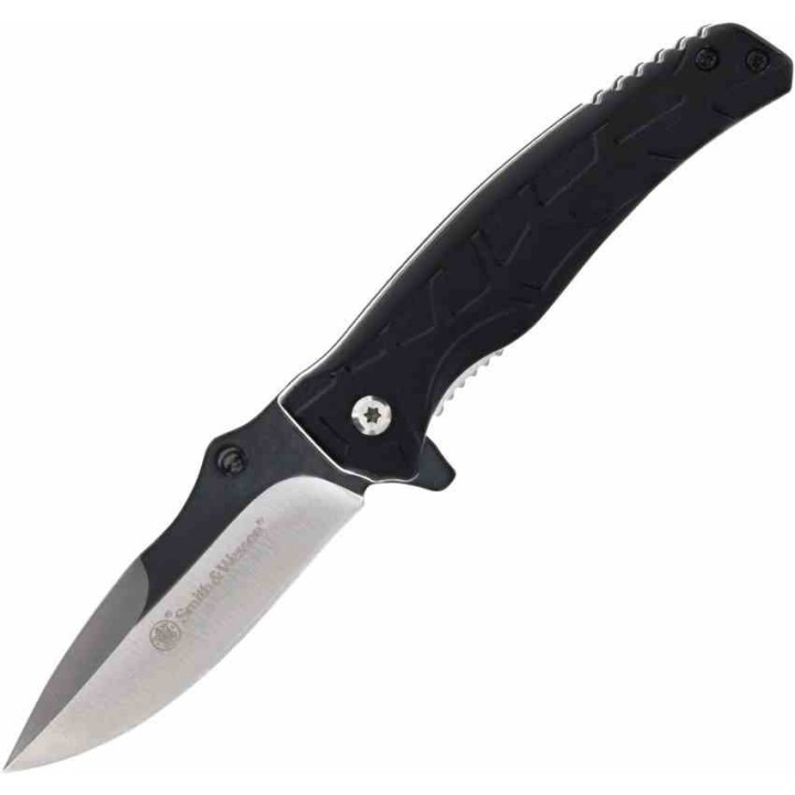Couteau Smith&Wesson Extreme Ops Lame Drop Point Acier Inox Manche Aluminium Linerlock SW1205905 - Livraison Gratuite