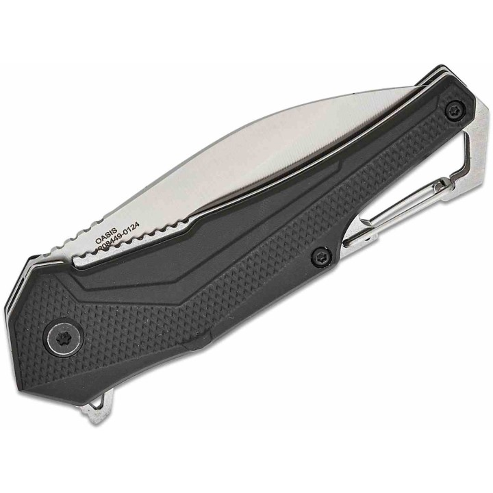 Couteau Smith&Wesson Oasis Carabiner Lame Acier 8Cr Manche Aluminium Linerlock Clip SW1208418 - Livraison Gratuite