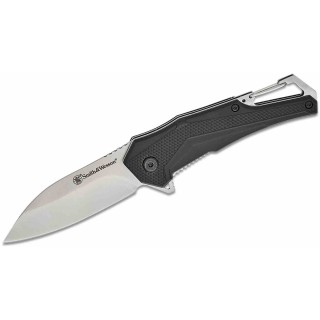 Couteau Smith&Wesson Oasis Carabiner Lame Acier 8Cr Manche Aluminium Linerlock Clip SW1208418 - Livraison Gratuite