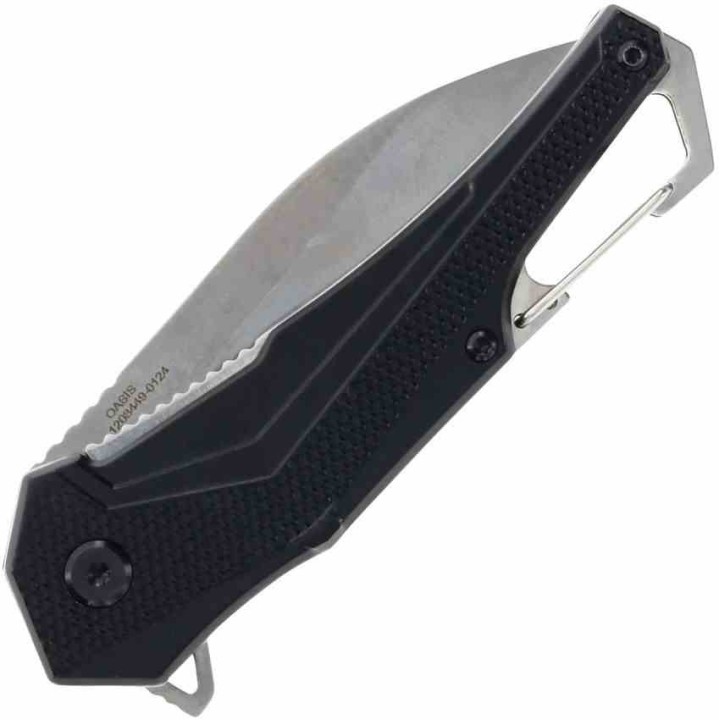 Couteau Smith&Wesson Oasis Carabiner Lame Acier 8Cr Manche Aluminium Linerlock Clip SW1208418 - Livraison Gratuite