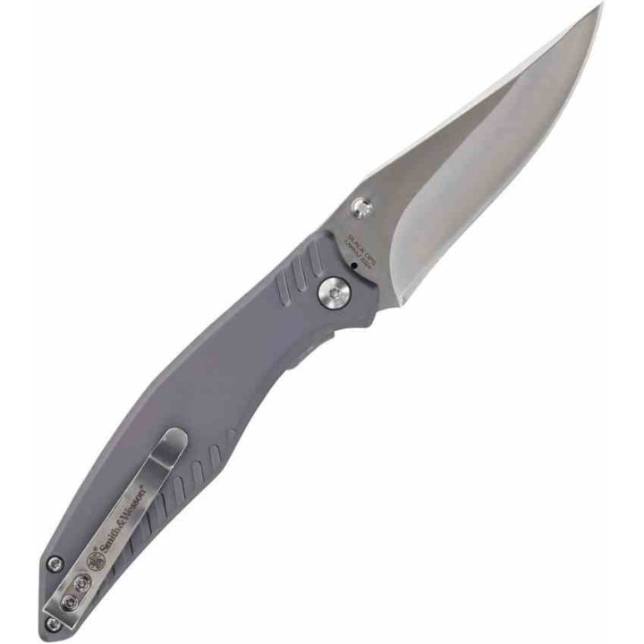 Couteau Smith & Wesson Black Ops Lame Clip Point Acier Inox Manche Alu Linerlock Clip SW1205914 - Livraison Gratuite