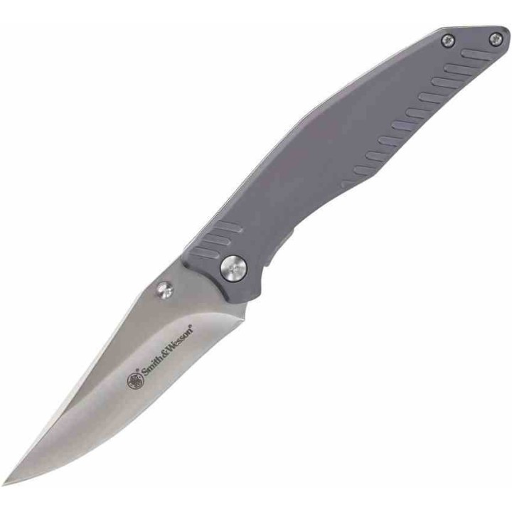 Couteau Smith & Wesson Black Ops Lame Clip Point Acier Inox Manche Alu Linerlock Clip SW1205914 - Livraison Gratuite