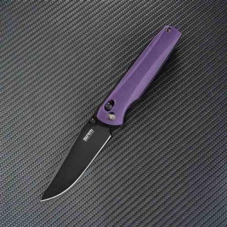 Couteau SRM 258L-GN Purple Drop Point Lame Acier D2 Manche G10 Clip Ambi Lock SRM258LGN - Livraison Gratuite