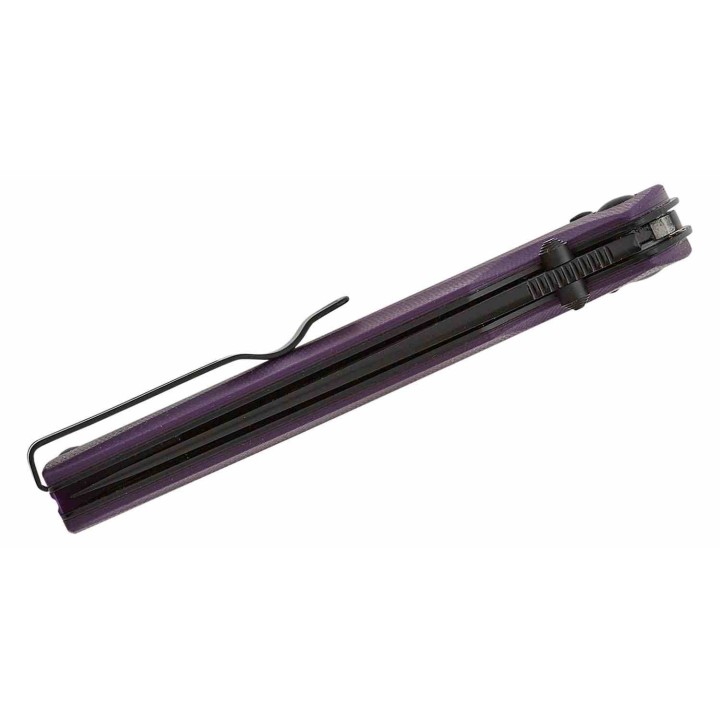 Couteau SRM 258L-GN Purple Drop Point Lame Acier D2 Manche G10 Clip Ambi Lock SRM258LGN - Livraison Gratuite