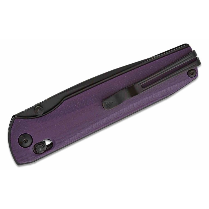 Couteau SRM 258L-GN Purple Drop Point Lame Acier D2 Manche G10 Clip Ambi Lock SRM258LGN - Livraison Gratuite