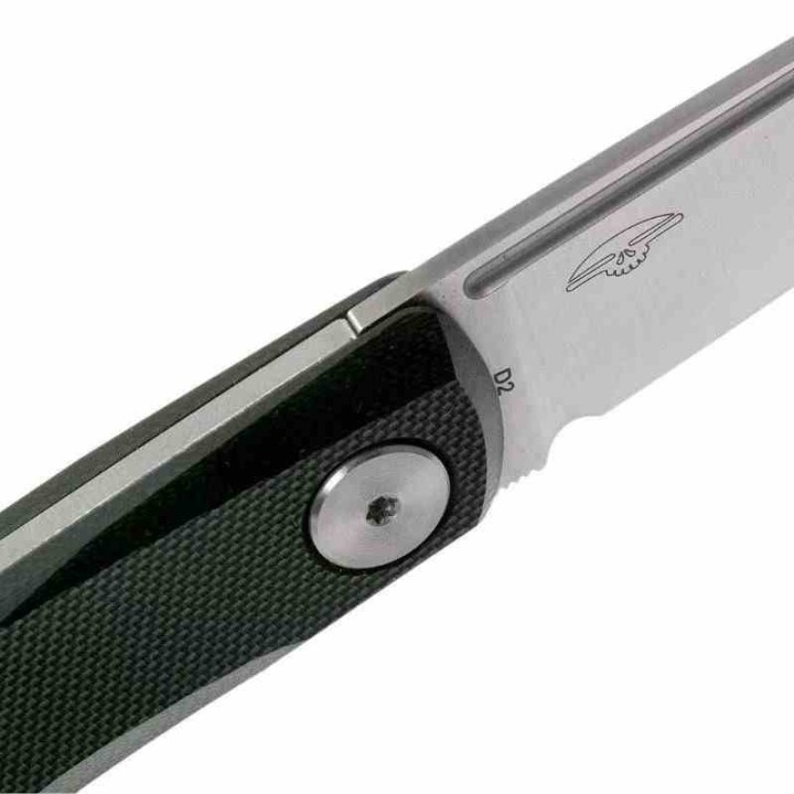 Couteau Real Steel Luna Lite Black Lame Acier D2 Manche G10 Slipjoint Clip RS7031 - Livraison Gratuite