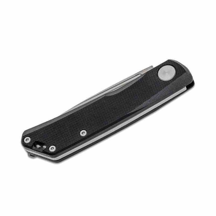 Couteau Real Steel Luna Lite Black Lame Acier D2 Manche G10 Slipjoint Clip RS7031 - Livraison Gratuite